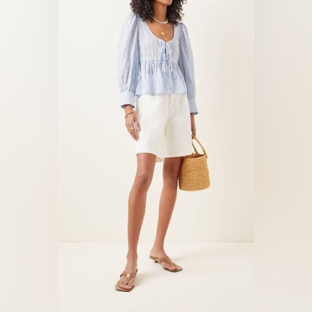 Ciao Lucia XS Benedetta Top Baby Blue Sustainable Stripe - Picture 6 of 12